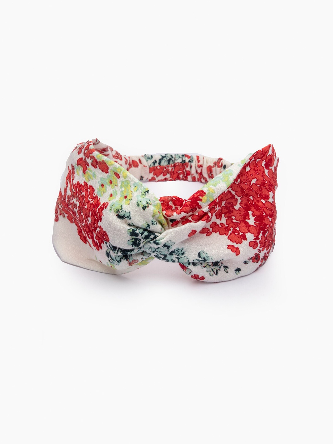 

DEEBACO Women White & Red Floral Printed Hairband