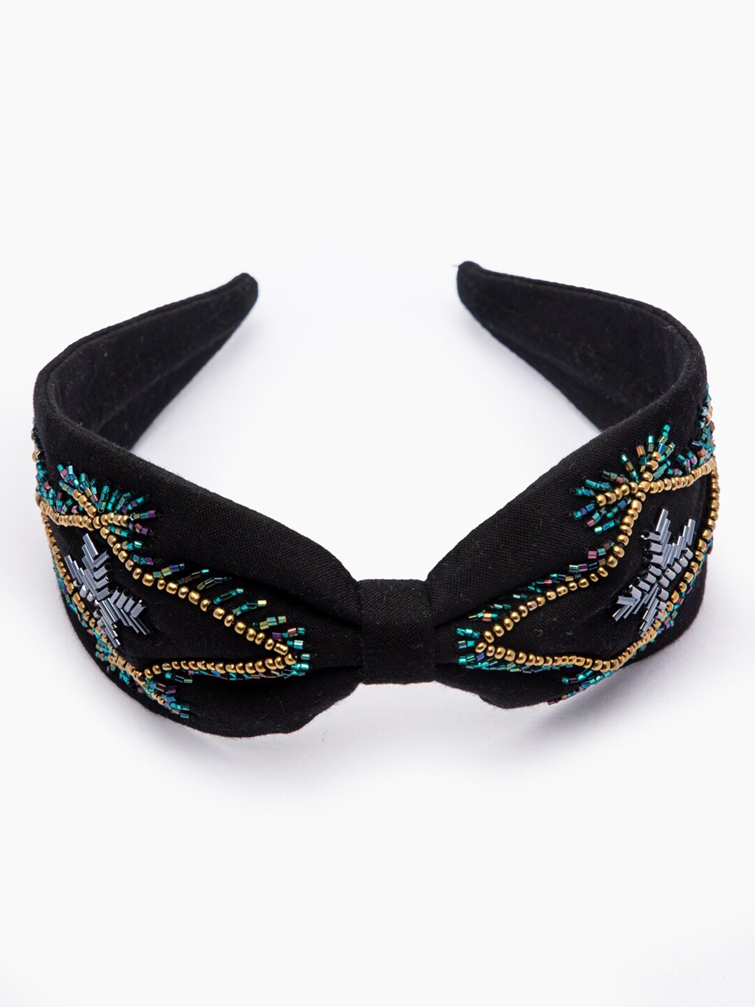 

DEEBACO Women Black & Blue Embellished Hairband