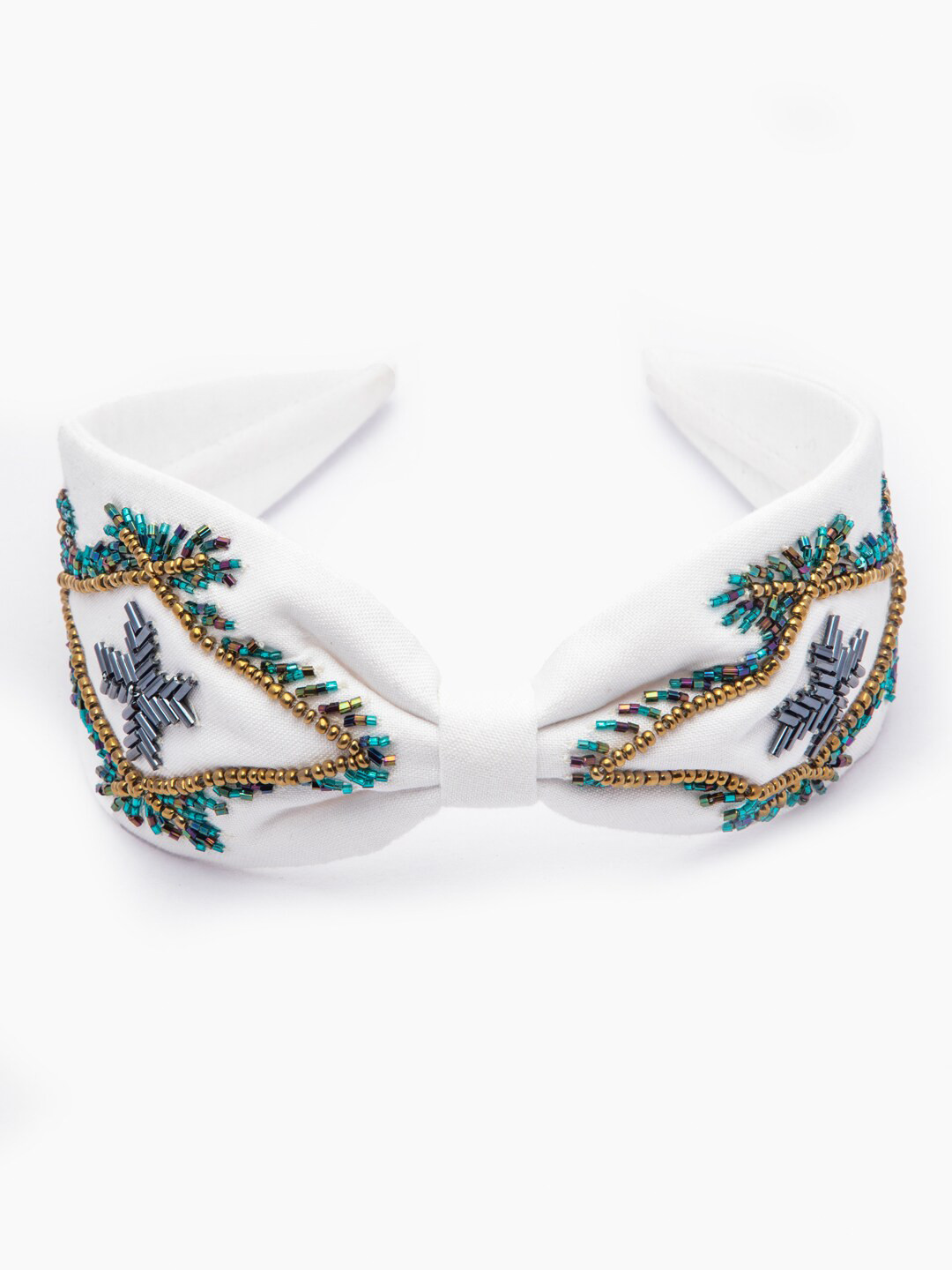 

DEEBACO Women White Embellished Hairband