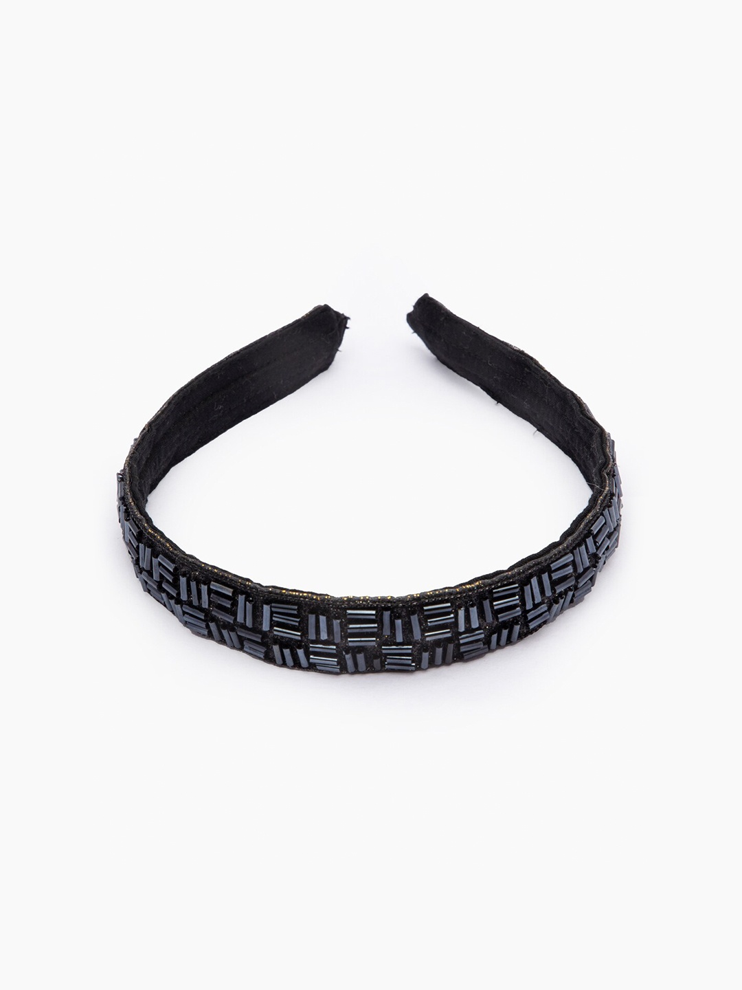 

DEEBACO Women Black Lace Beaded Hairband