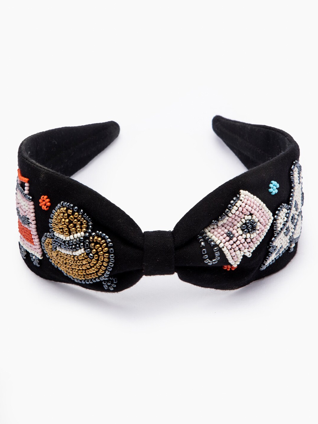 

DEEBACO Women Black & White Embellished Hairband