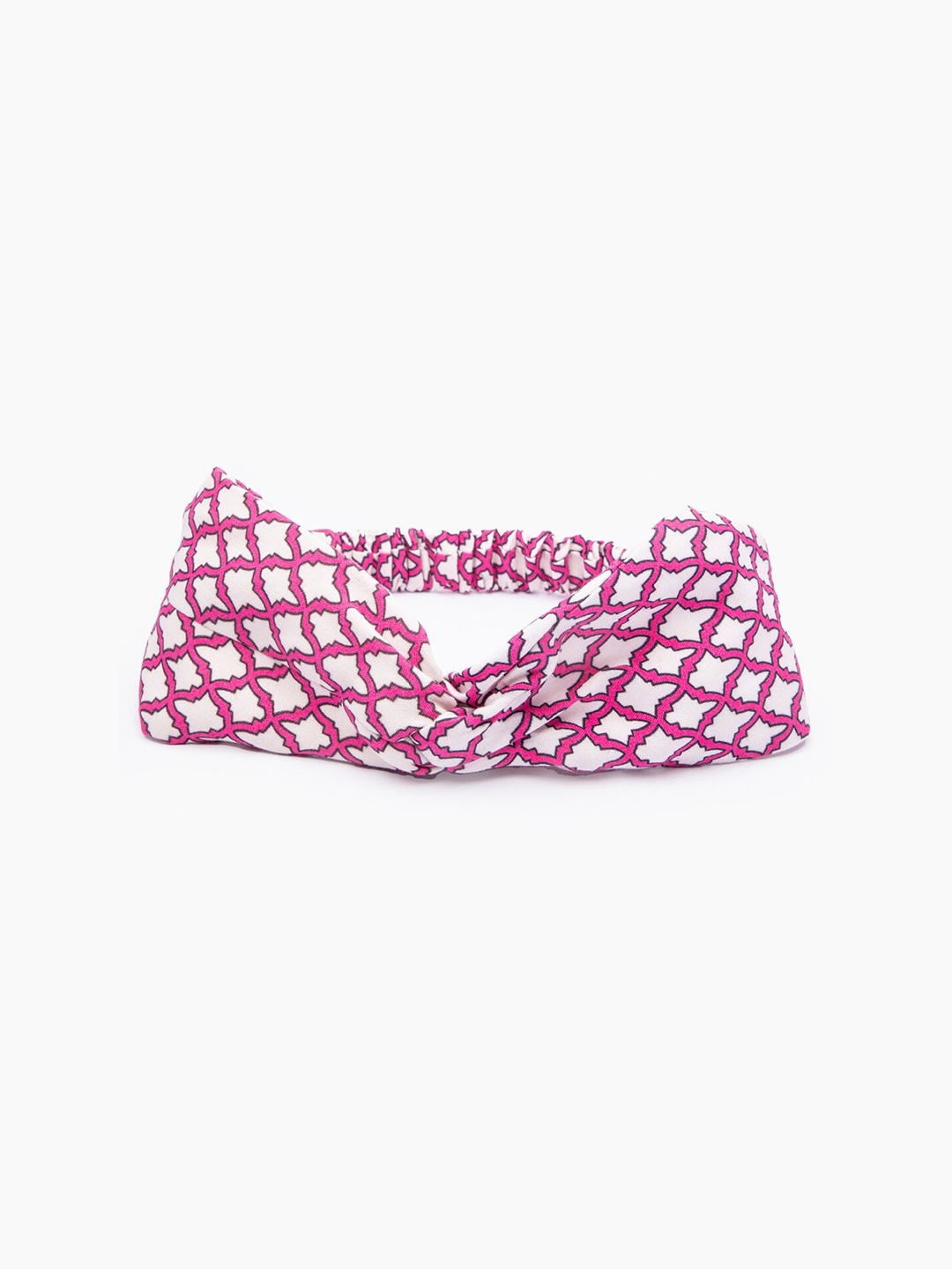 

DEEBACO Women White Geometric Hairband