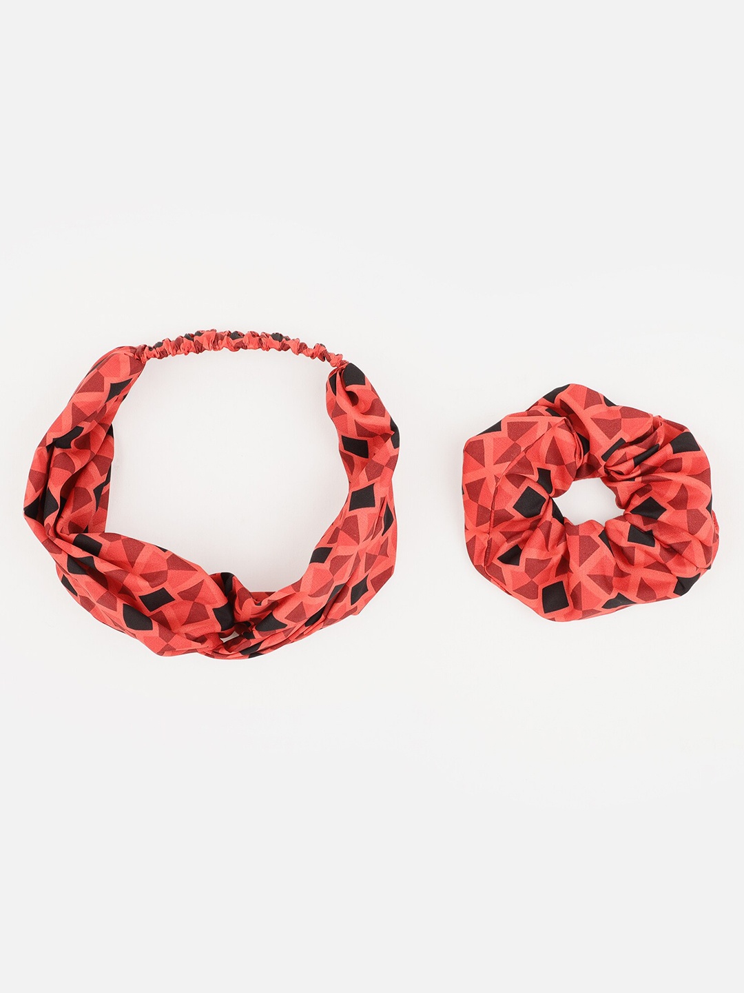 

Aditi Wasan Women Pink & Black Set of 2 Embellished Hairband