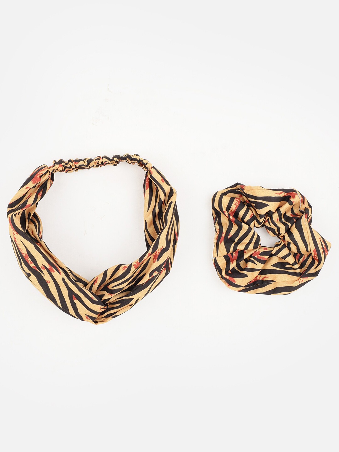 

Aditi Wasan Women Yellow & Black Set of 2 Embellished Hairband