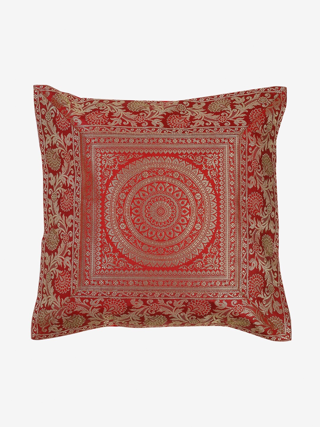 

Niamh by Tag 7 Red & Navy Blue Set of 5 Ethnic Motifs Square Cushion Covers