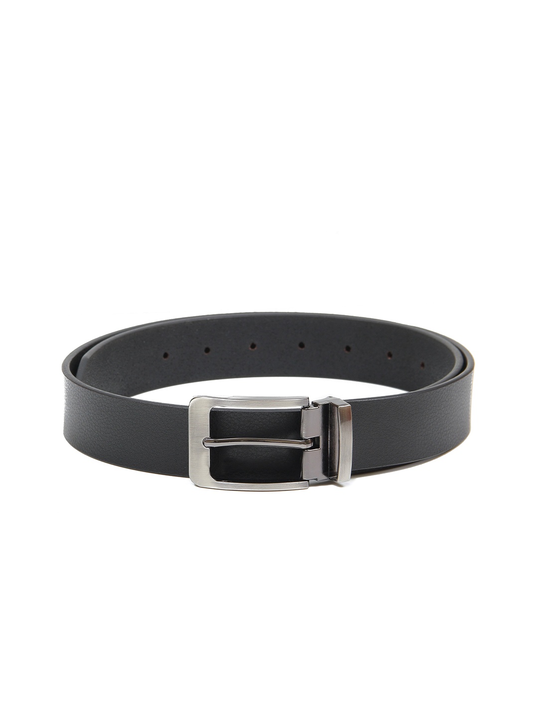 

Calvadoss Men Black Textured Leather Belt