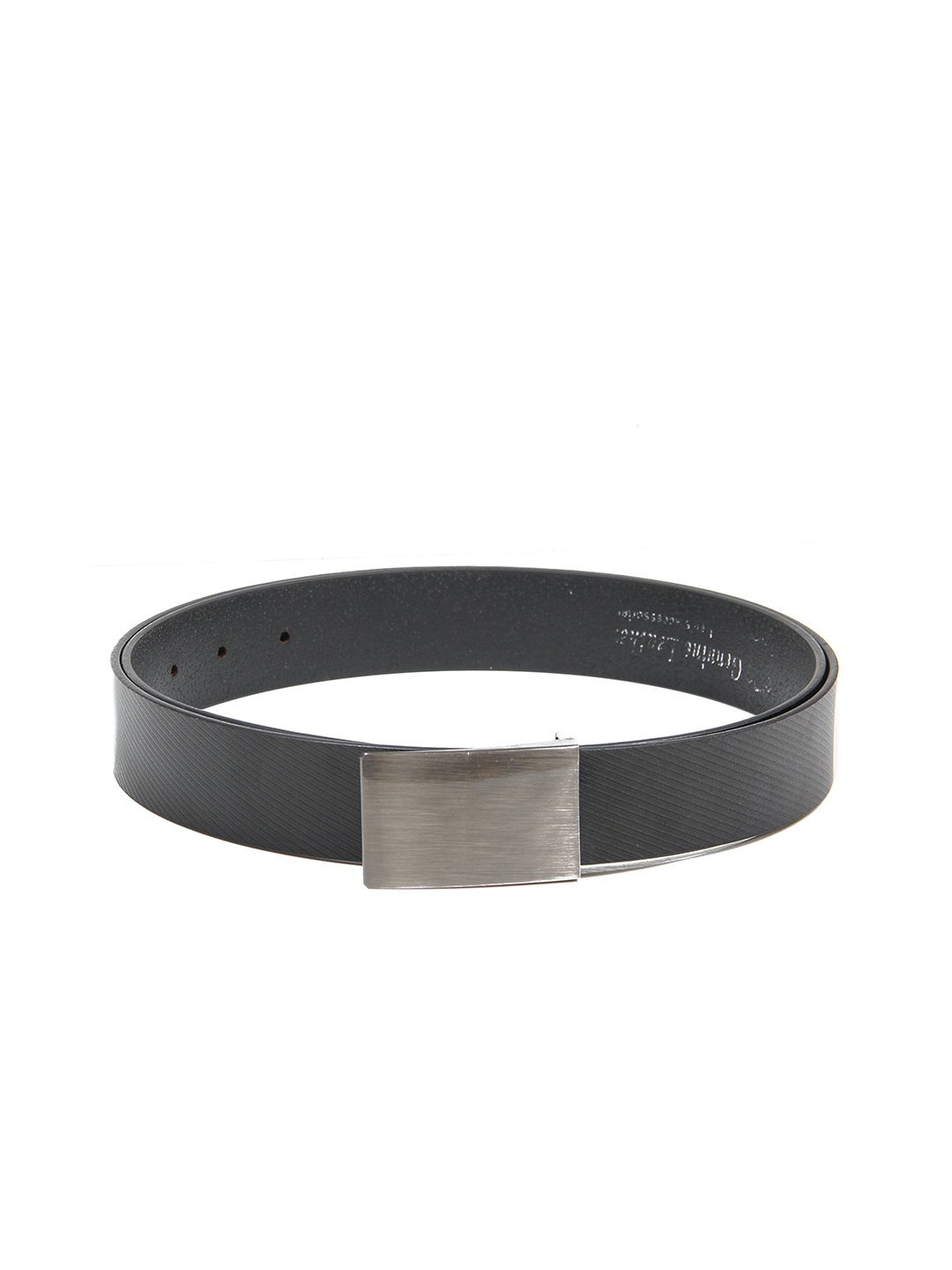 

Calvadoss Men Black Textured Leather Belt