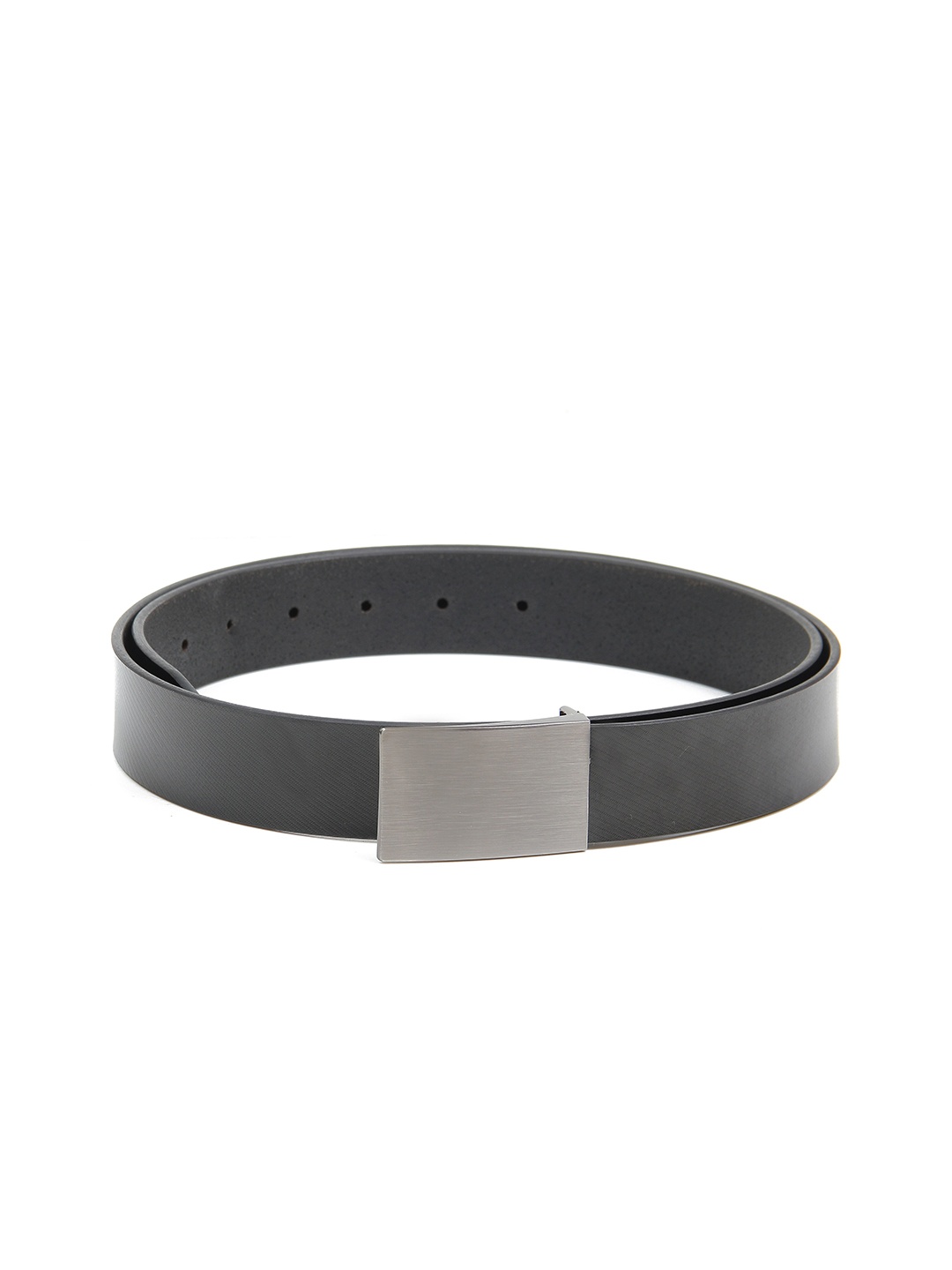 

Calvadoss Men Black Textured Leather Belt