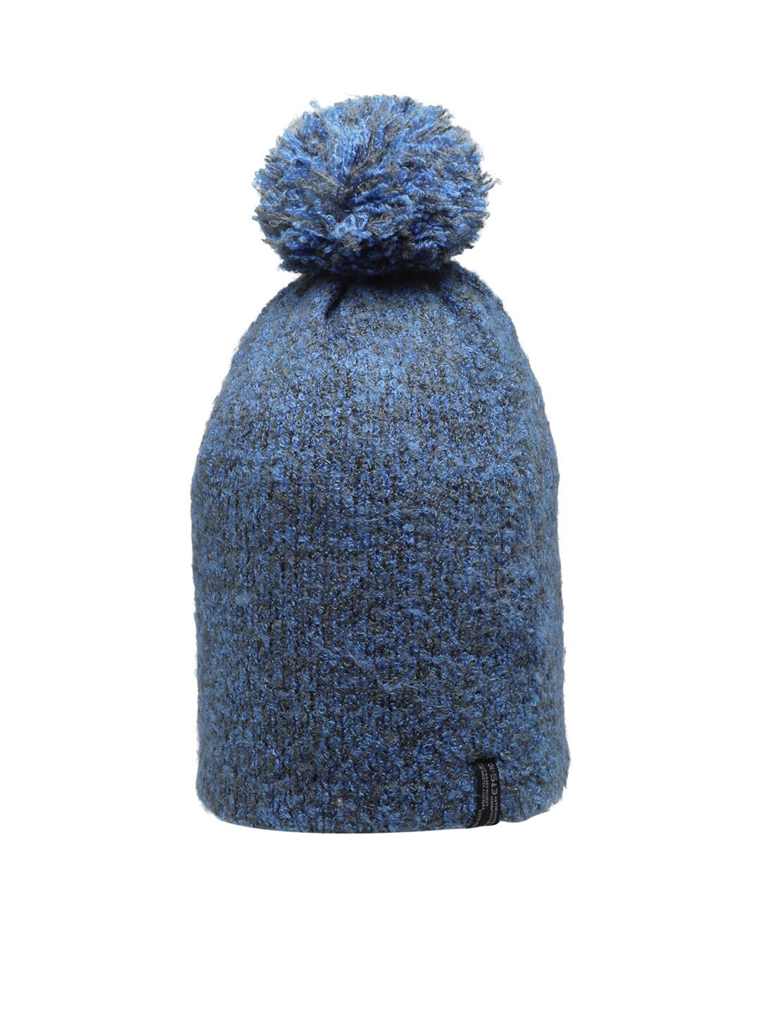 

513 Women Blue Knit Beanie Cap