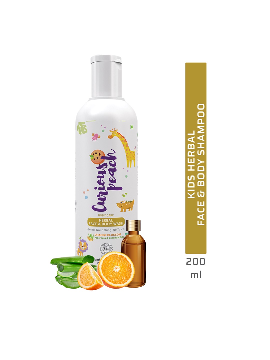 

Curious Peach Herbal Face & Body Wash - 200ml, Orange
