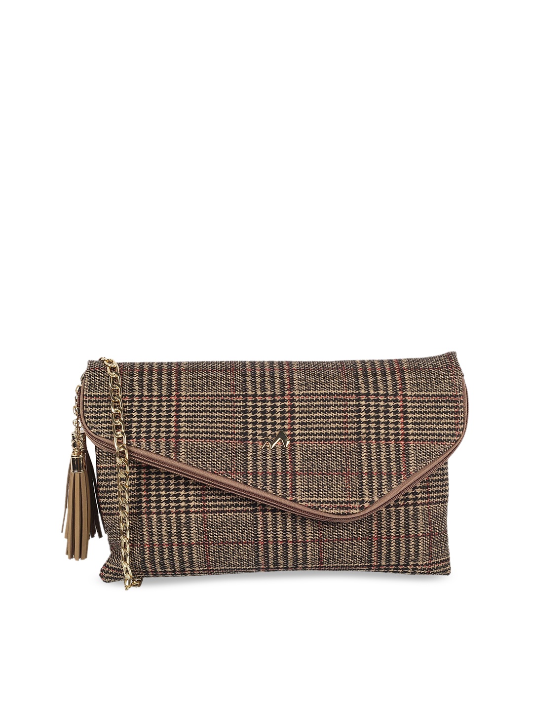 

Metro Brown Checked PU Swagger Sling Bag