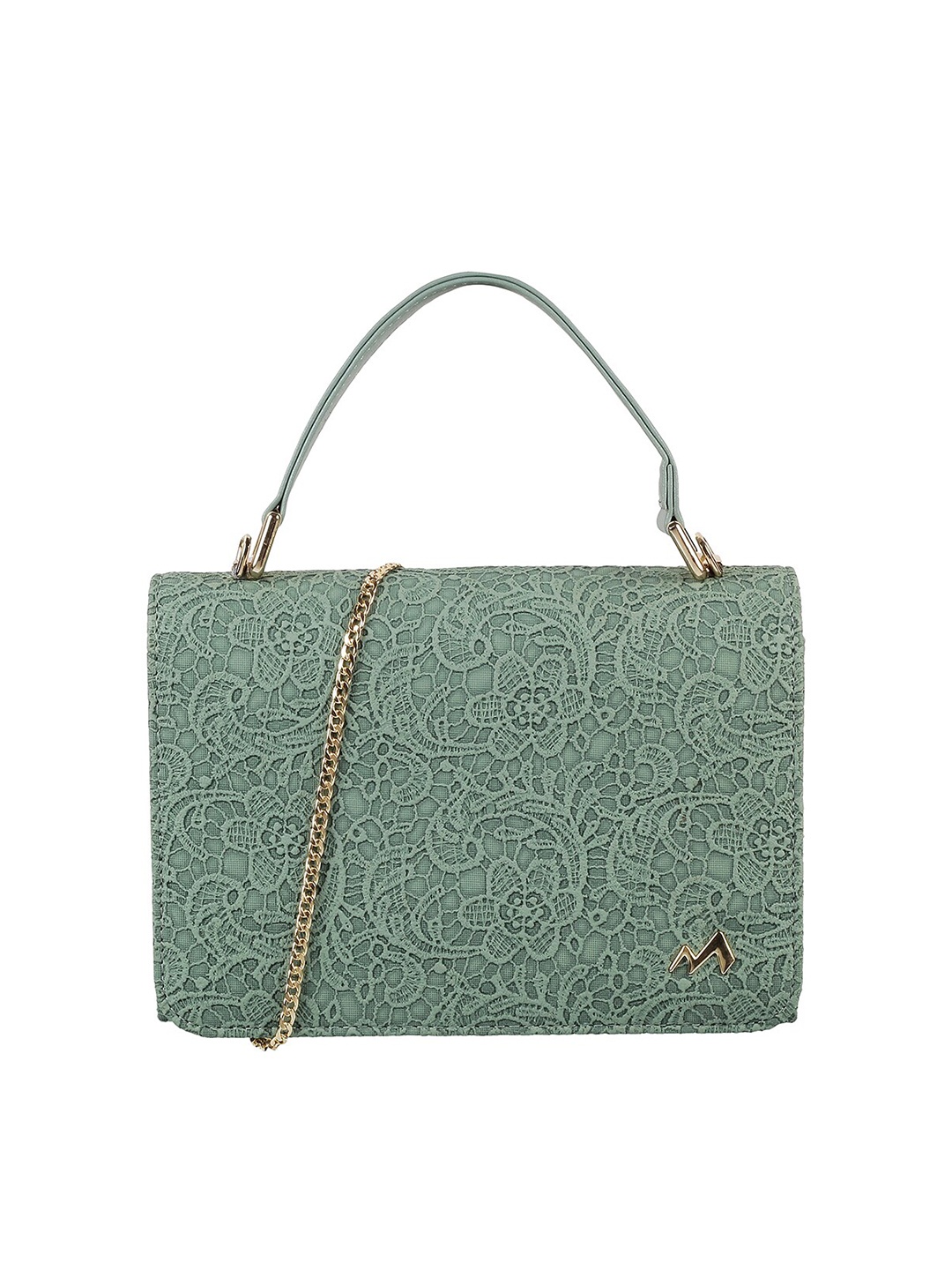 

Metro Women Green Textured Envelope Clutch