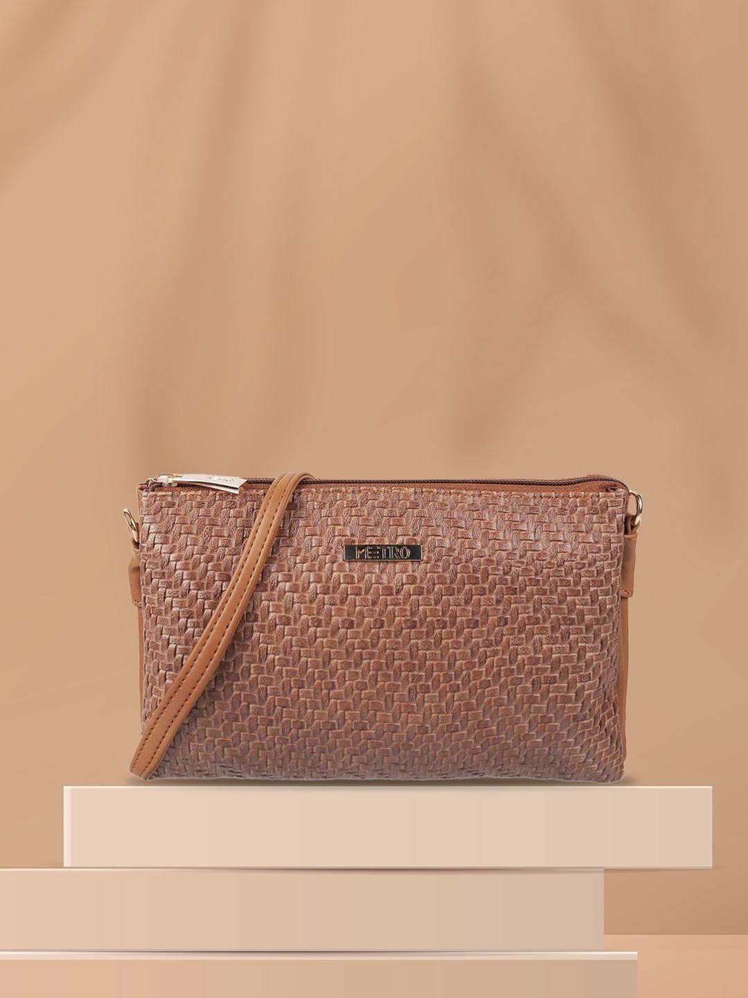 

Metro Beige PU Swagger Sling Bag with Quilted