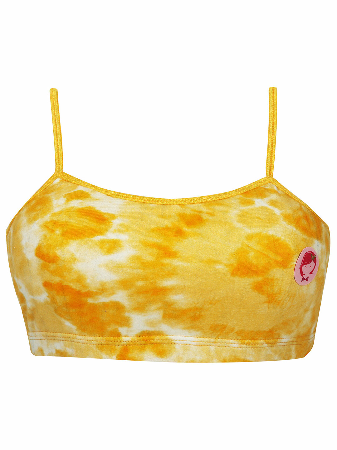 

DChica Yellow & White Tie & Die Beginners Bra