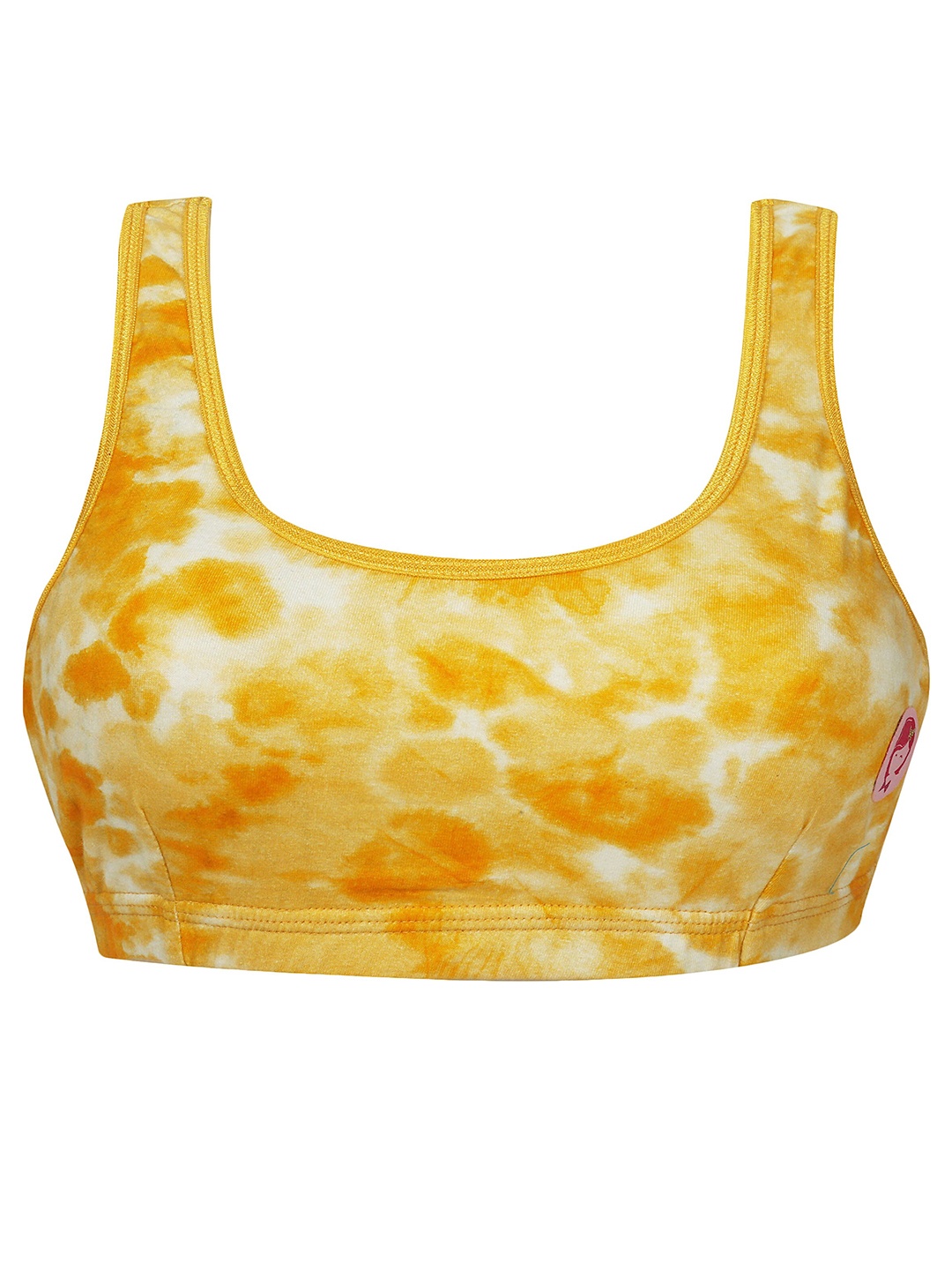 

Girls Double Layer Premium Cotton Non-Wired Non Padded Beginners Bra DCBRSE7085/xxxs, Yellow