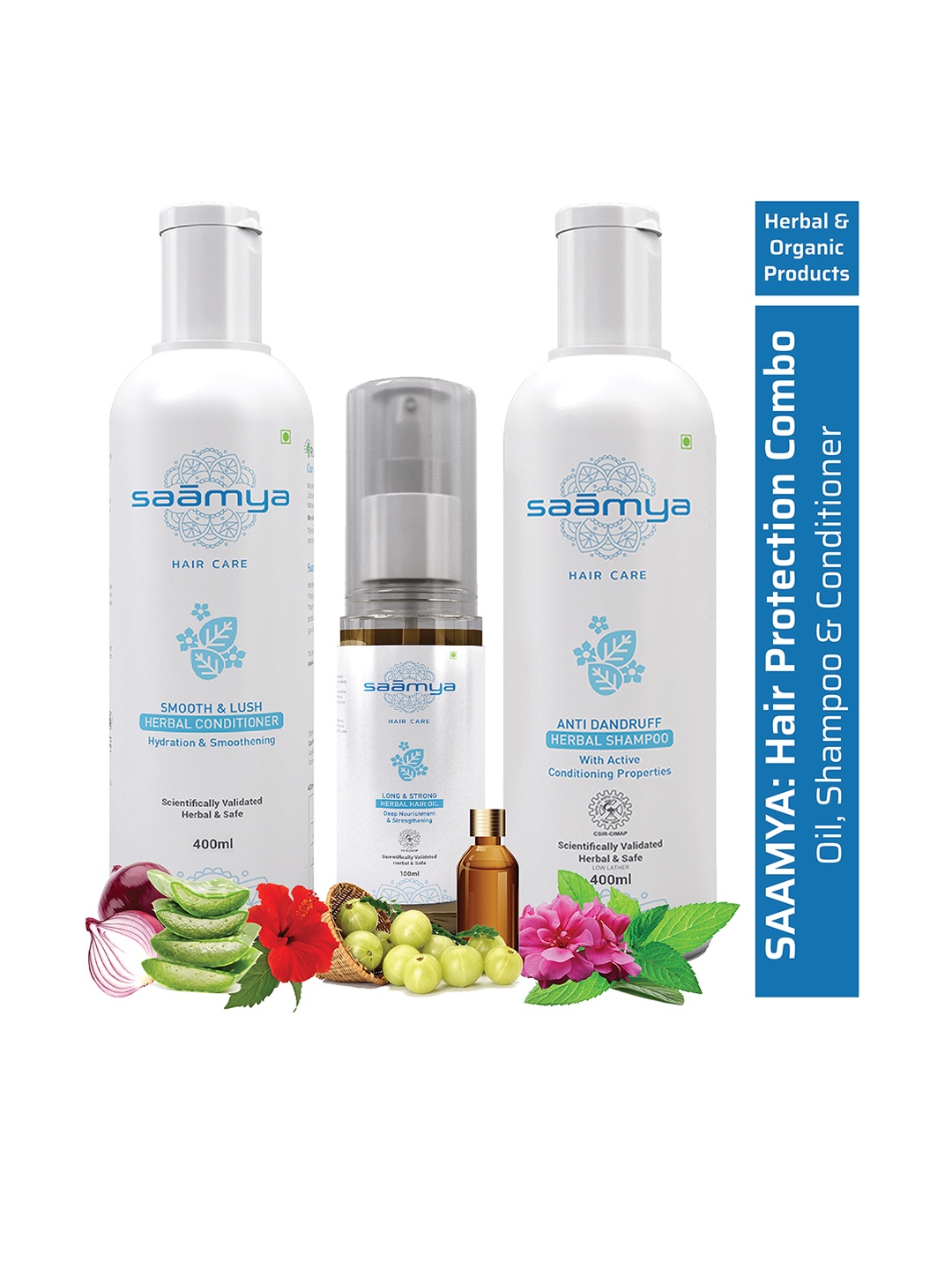 

Saamya Herbal Hair Care Combo 900 ml, Olive