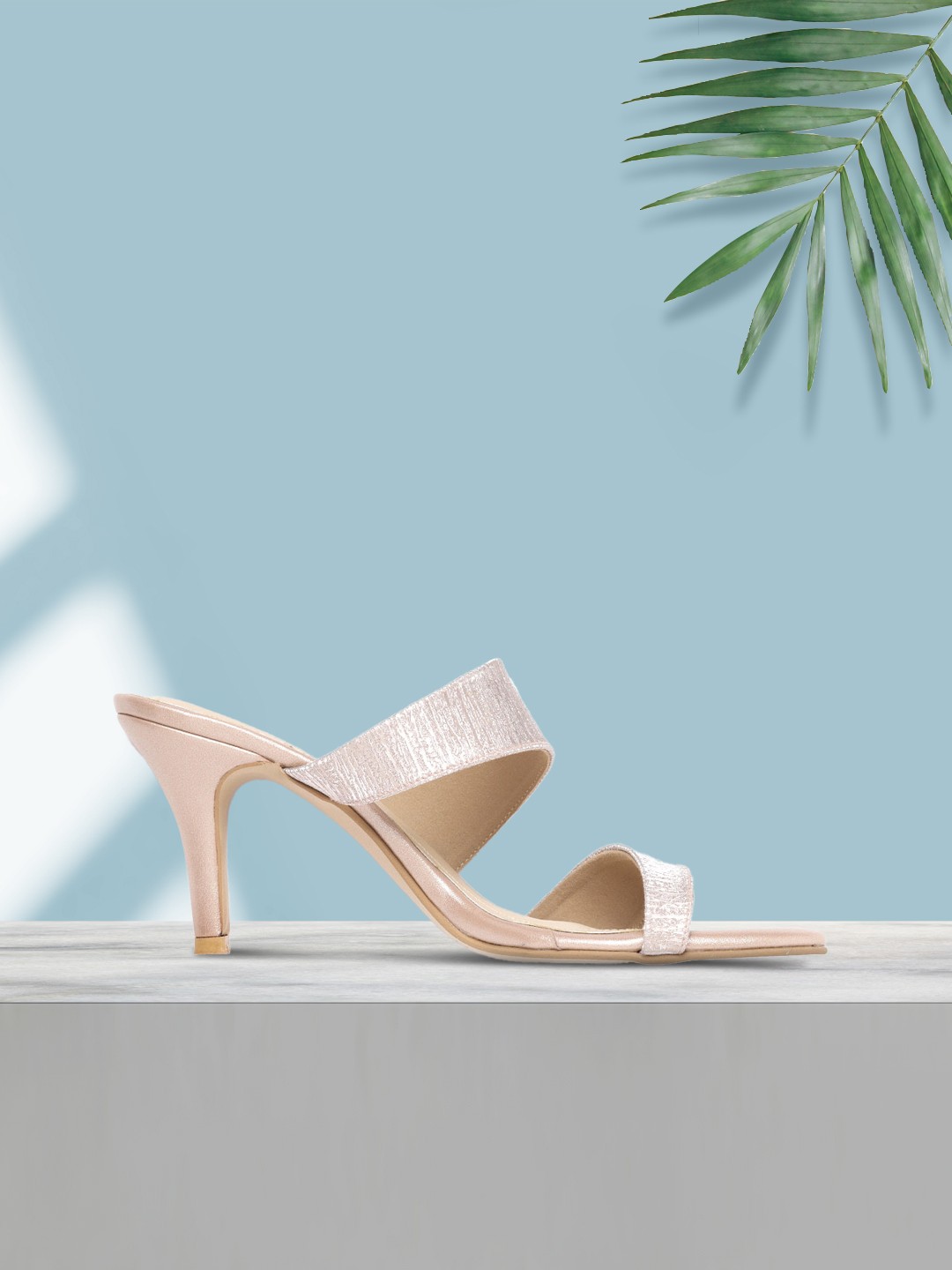 

CORSICA Dusty Pink Textured Sandals