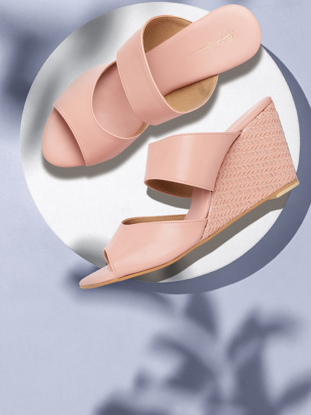 

Mast & Harbour Pink Solid Wedges