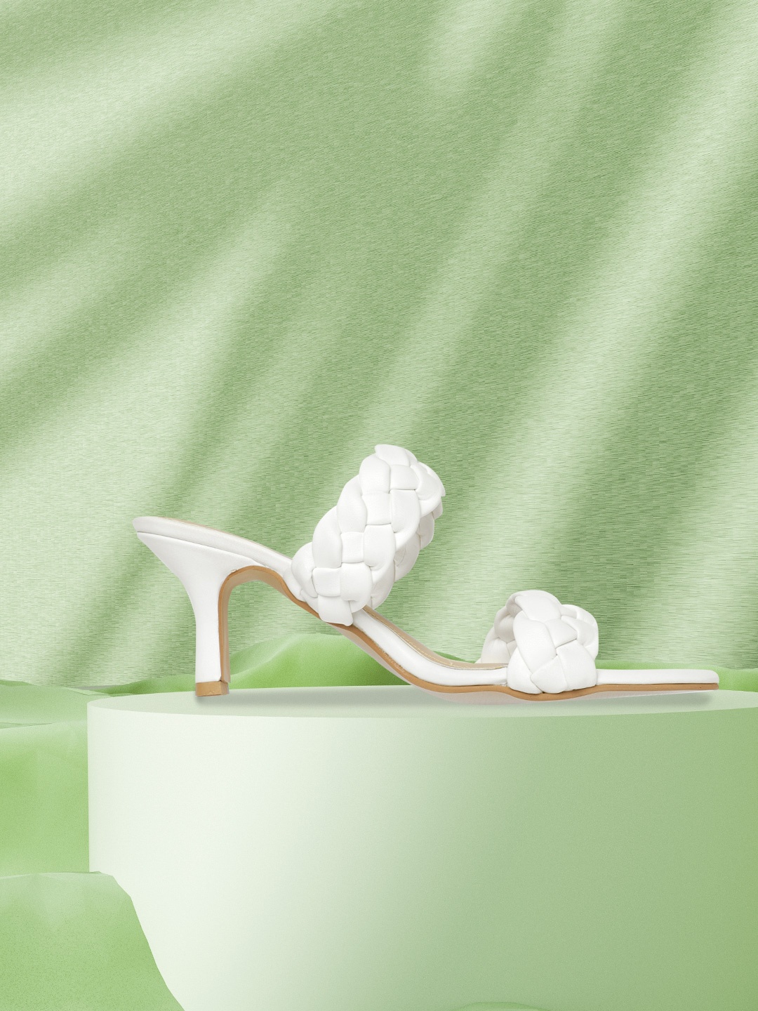 

DressBerry Women White Braided Handcrafted Heels