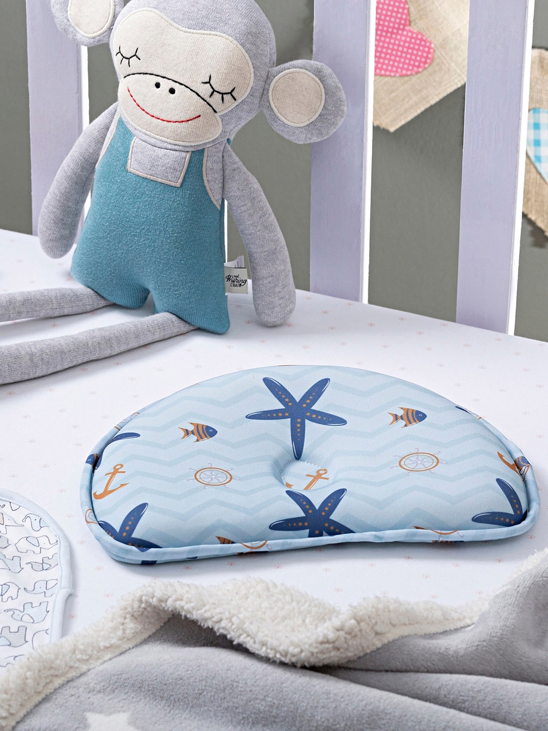 

The White Willow Infants Blue Memory Foam Baby Pillow