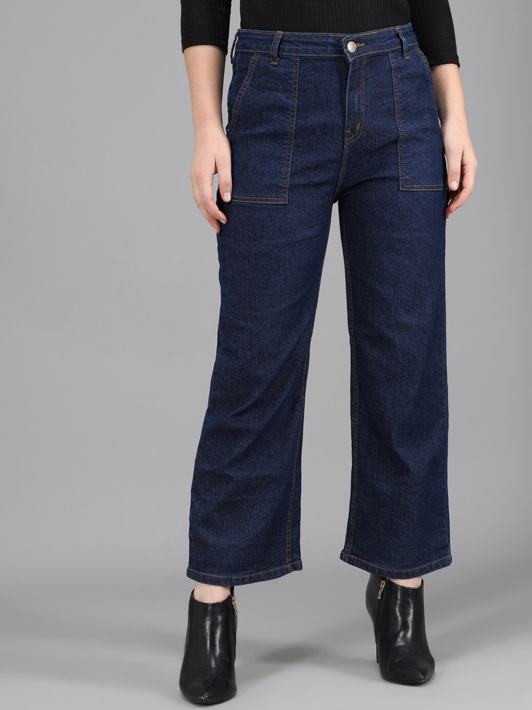 

Kotty Women Blue Flared High-Rise Jeans