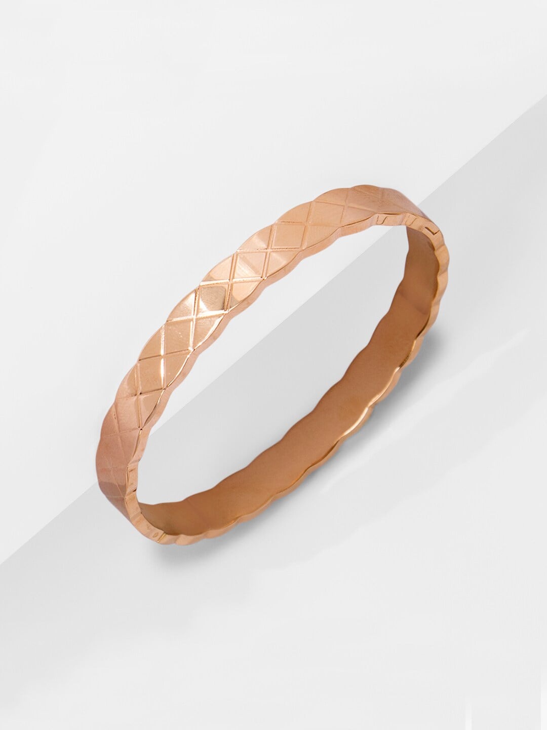 

March by FableStreet Women Rose Gold-Plated Brass Bangle-Style Bracelet