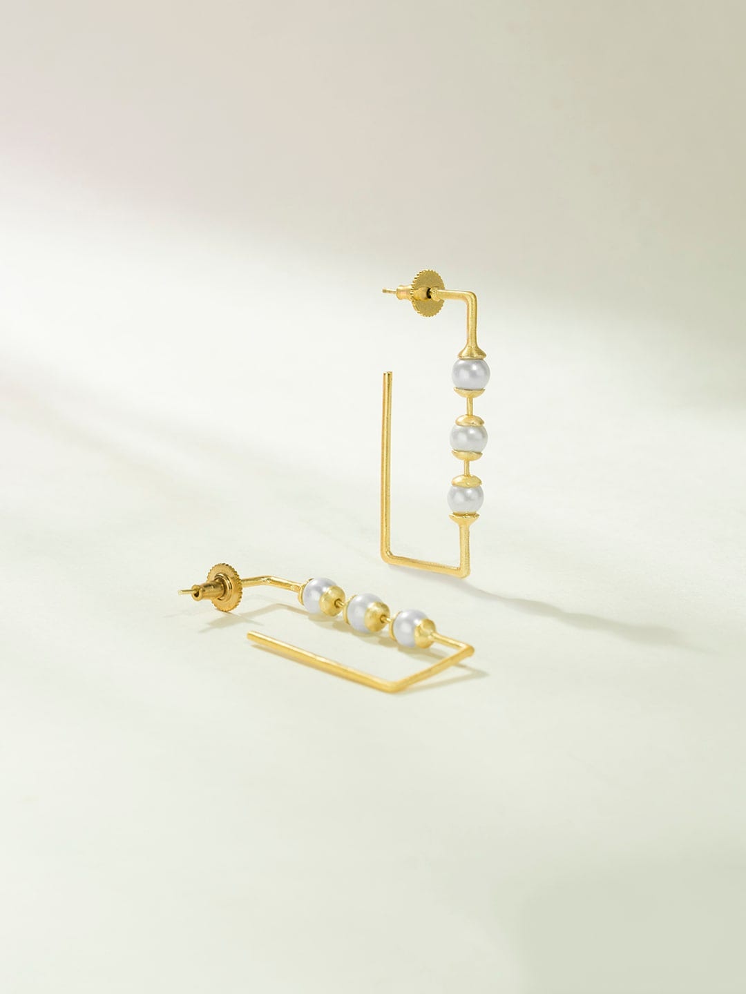 

Mikoto by FableStreet Gold-Toned Contemporary Half Hoop Earrings