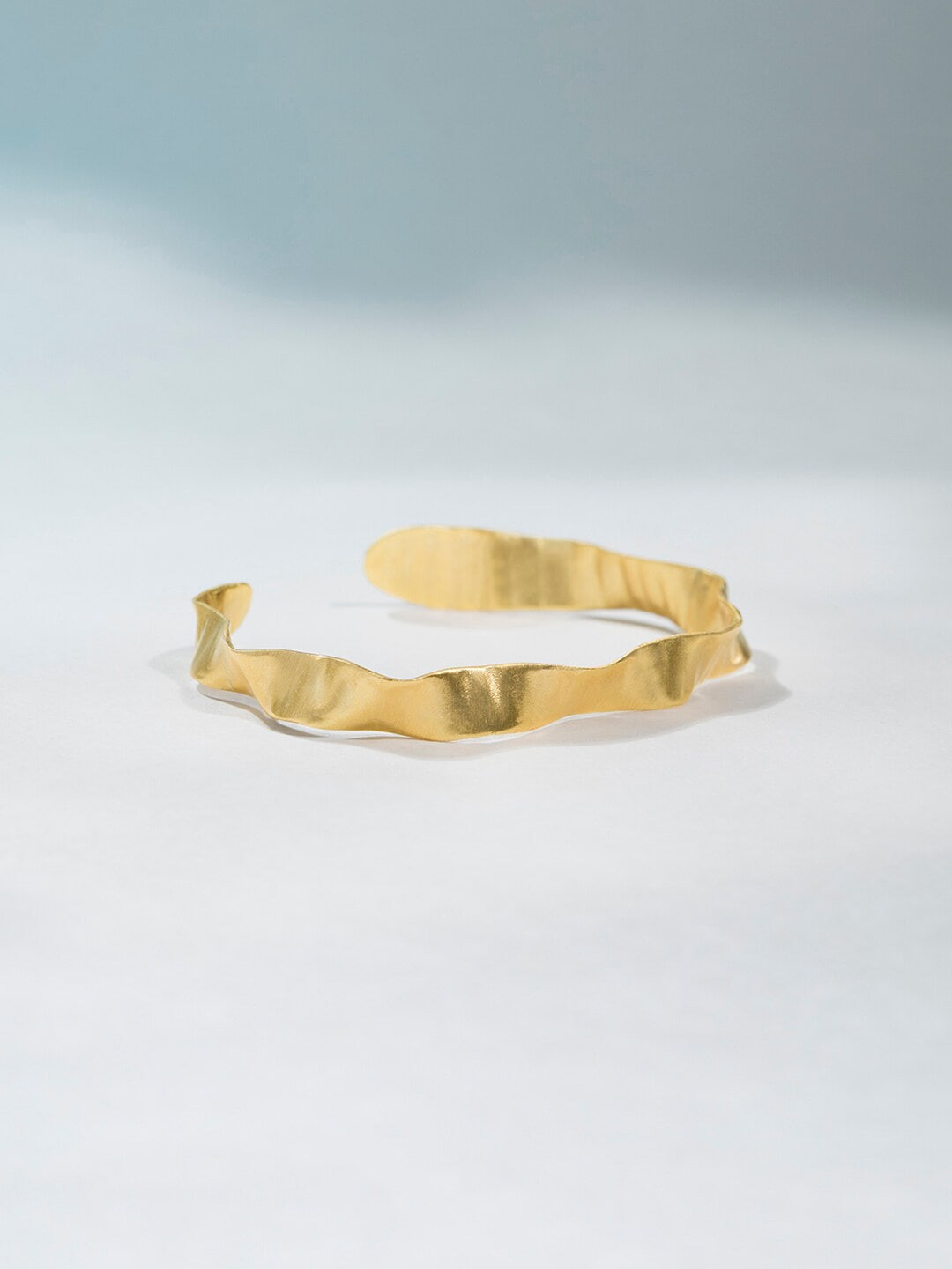 

Mikoto by FableStreet Women Gold-Plated Brass Textured Cuff Bracelet