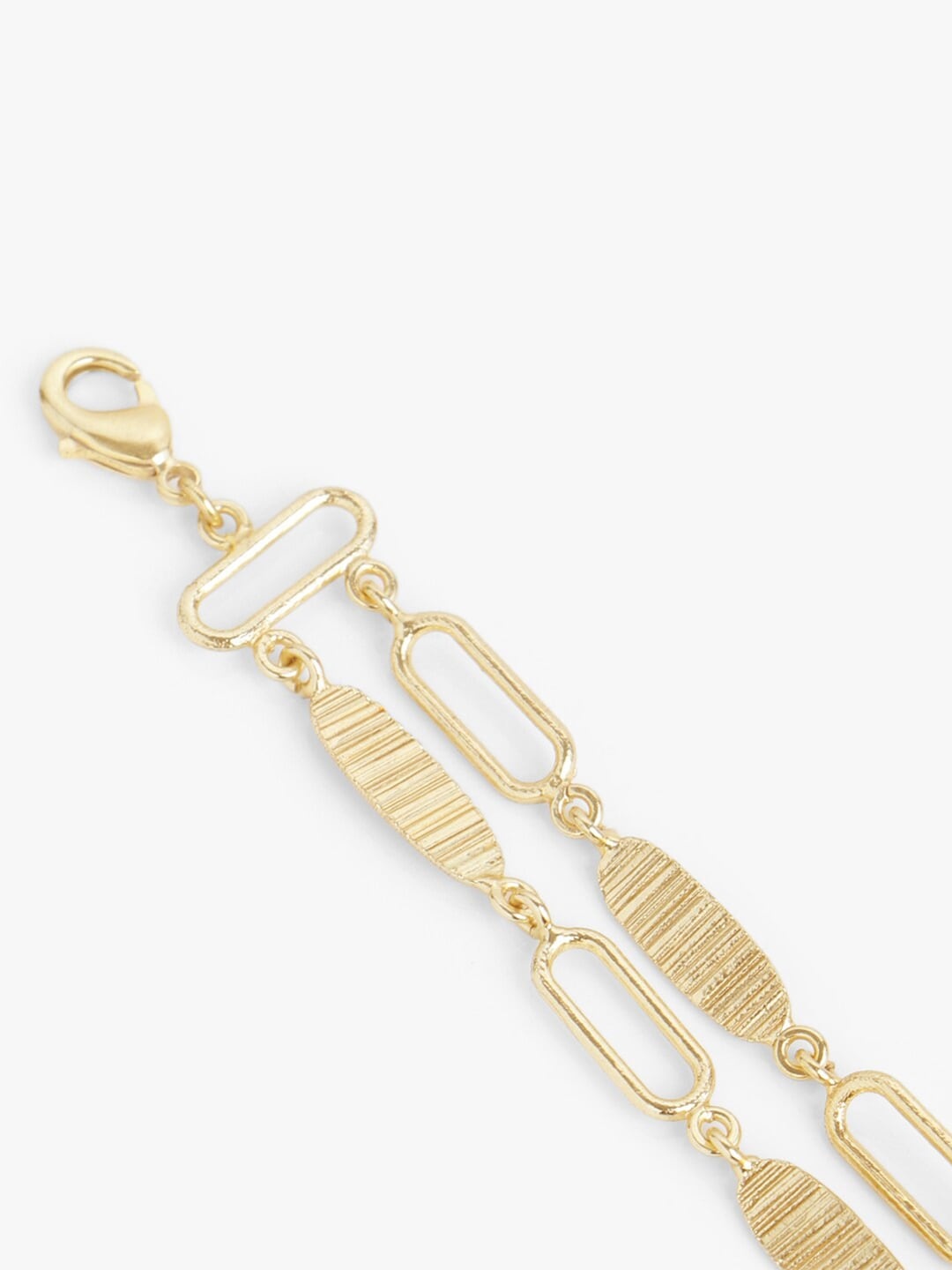 

Mikoto by FableStreet Women Gold-Plated Brass Layered Multistrand Bracelet