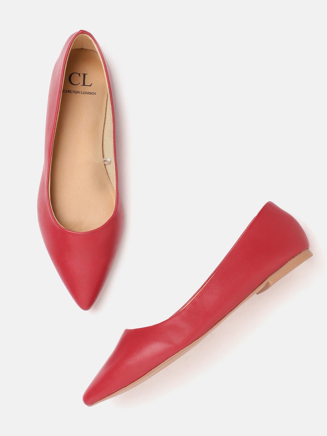 

Carlton London Women Red Solid Ballerinas