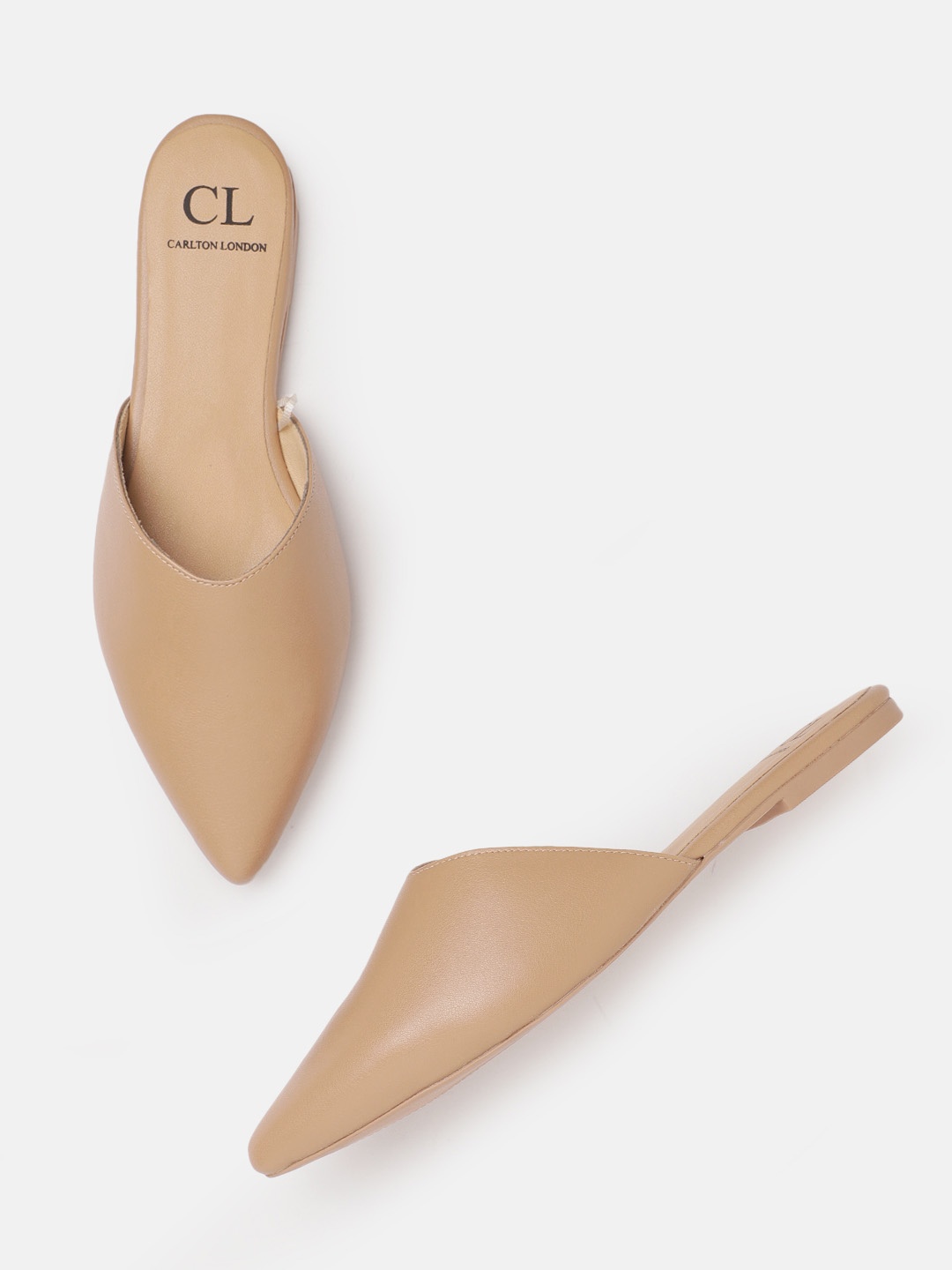 

Carlton London Women Beige Solid Mules