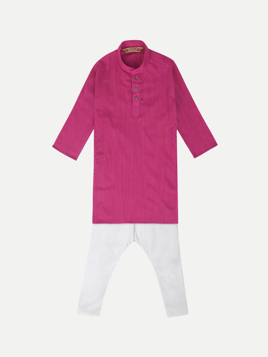 

Pro-Ethic STYLE DEVELOPER Boys Pink Solid Regular Kurta with Pyjamas