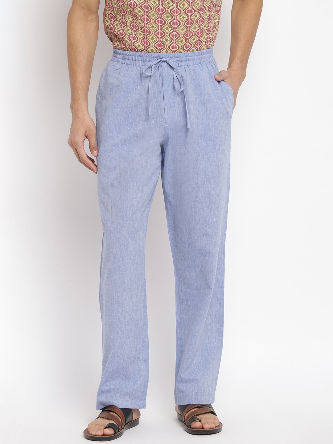 

Fabindia Men Blue Trousers