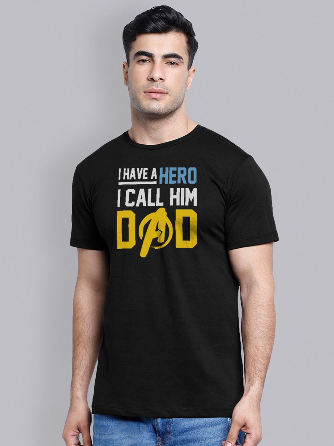 

Free Authority Men Black Typography Avengers Printed T-Shirt