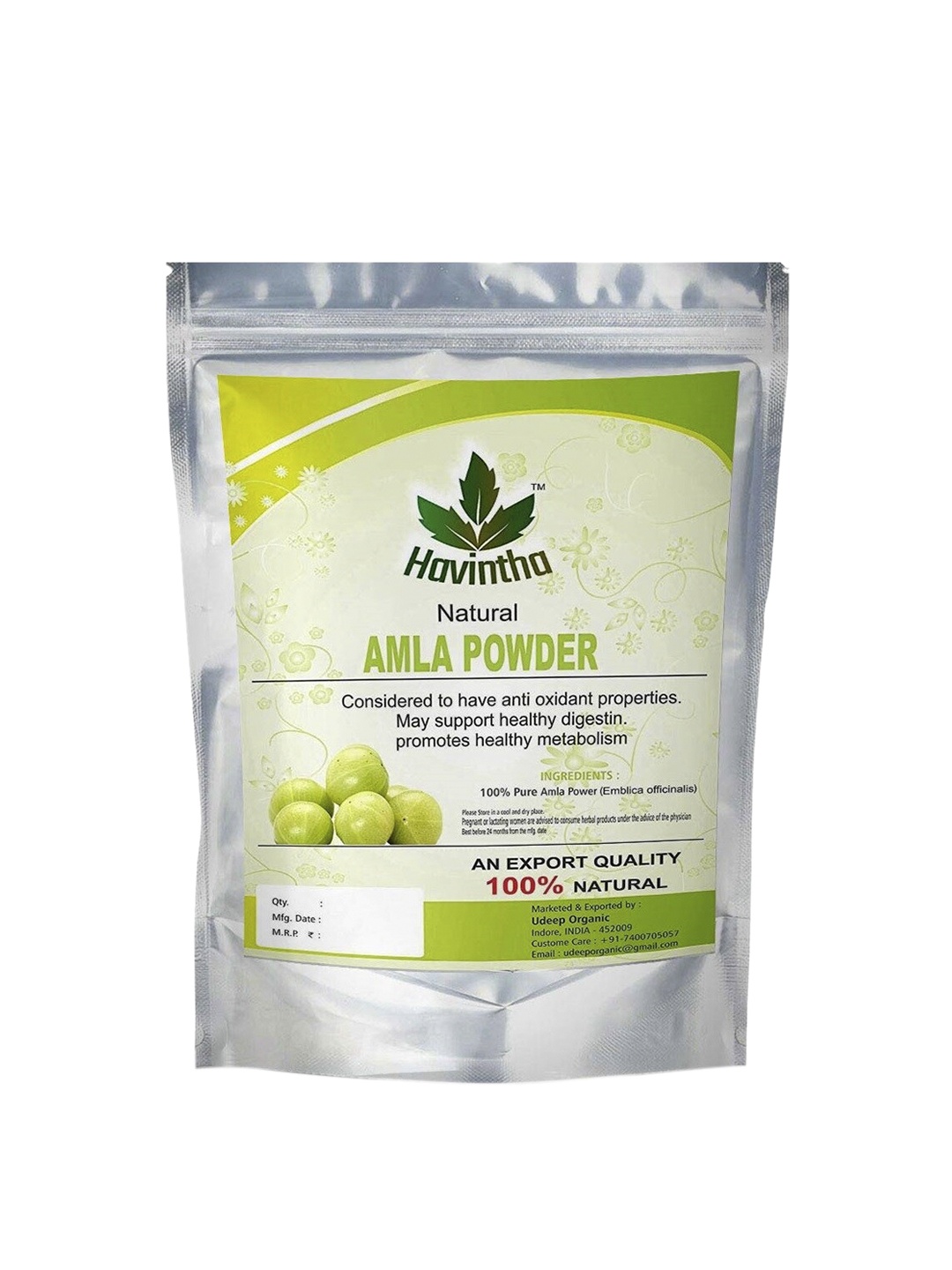 

Havintha Amla Powder for Hair Growth 227 Gm, Green