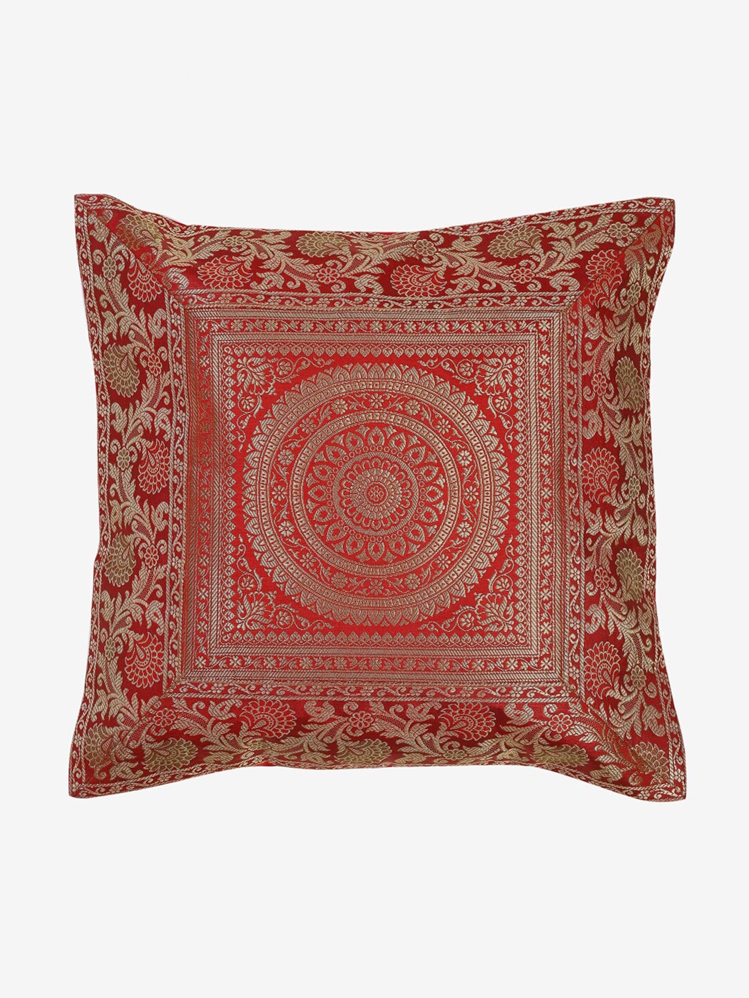 

TAG 7 Red & Grey Set of 5 Ethnic Motifs Square Cushion Covers