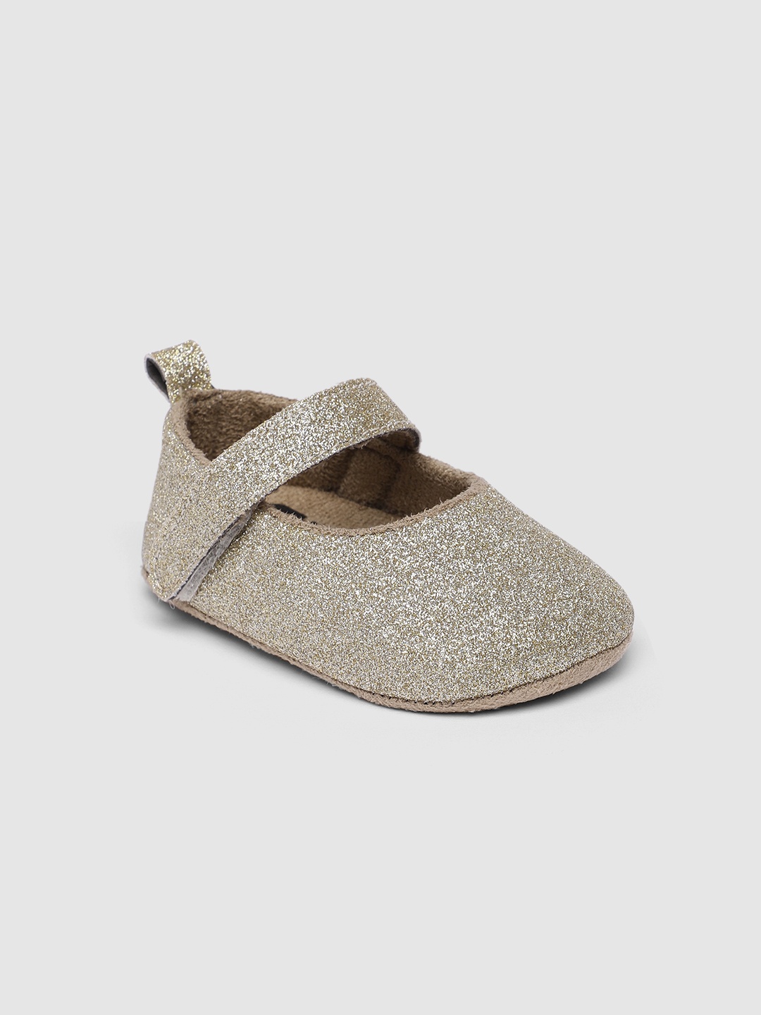 

mothercare Infant Girls Gold-Toned Glitter Embellished Party Ballerinas