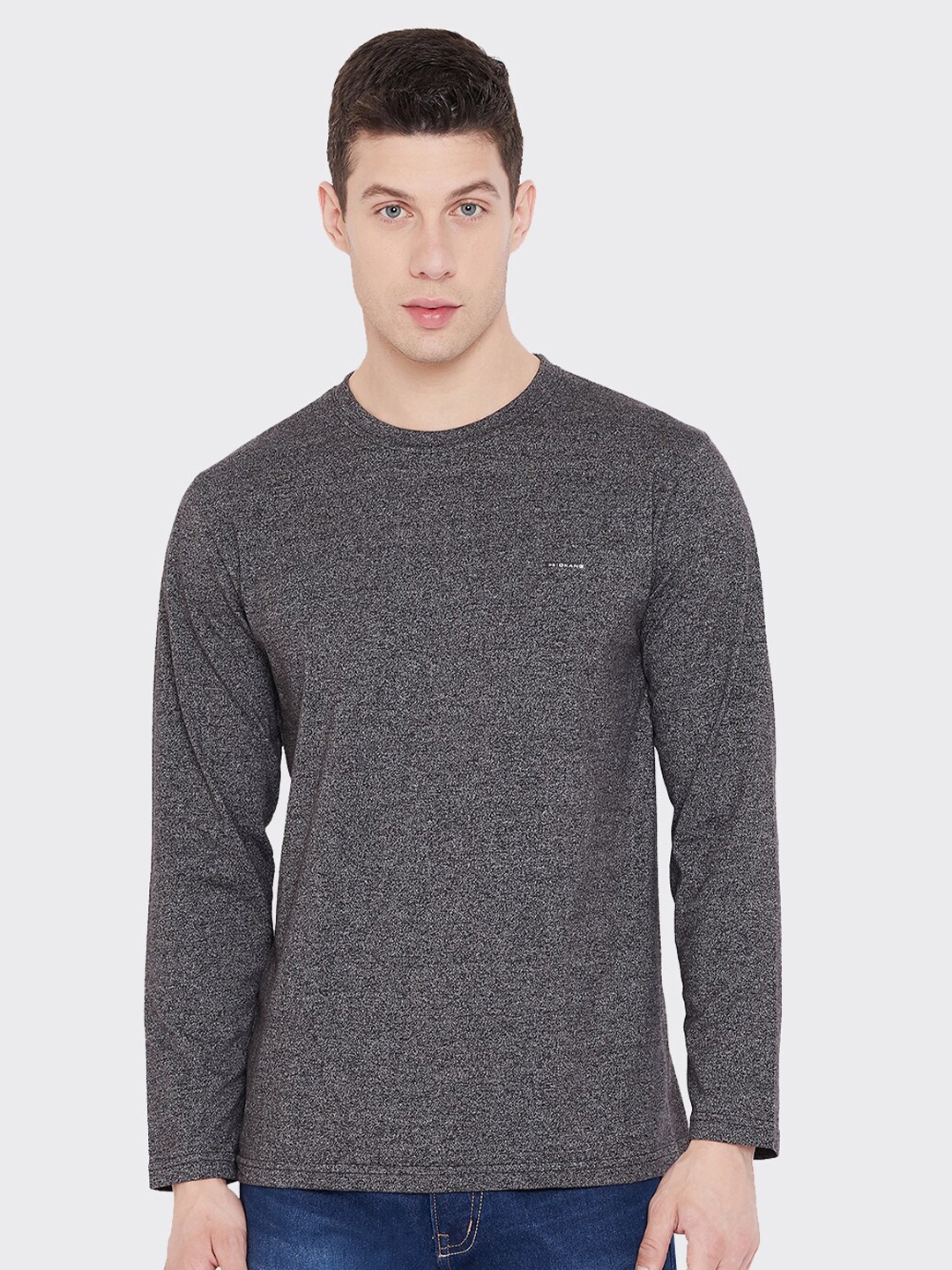 

Okane Men Charcoal Grey T-shirt
