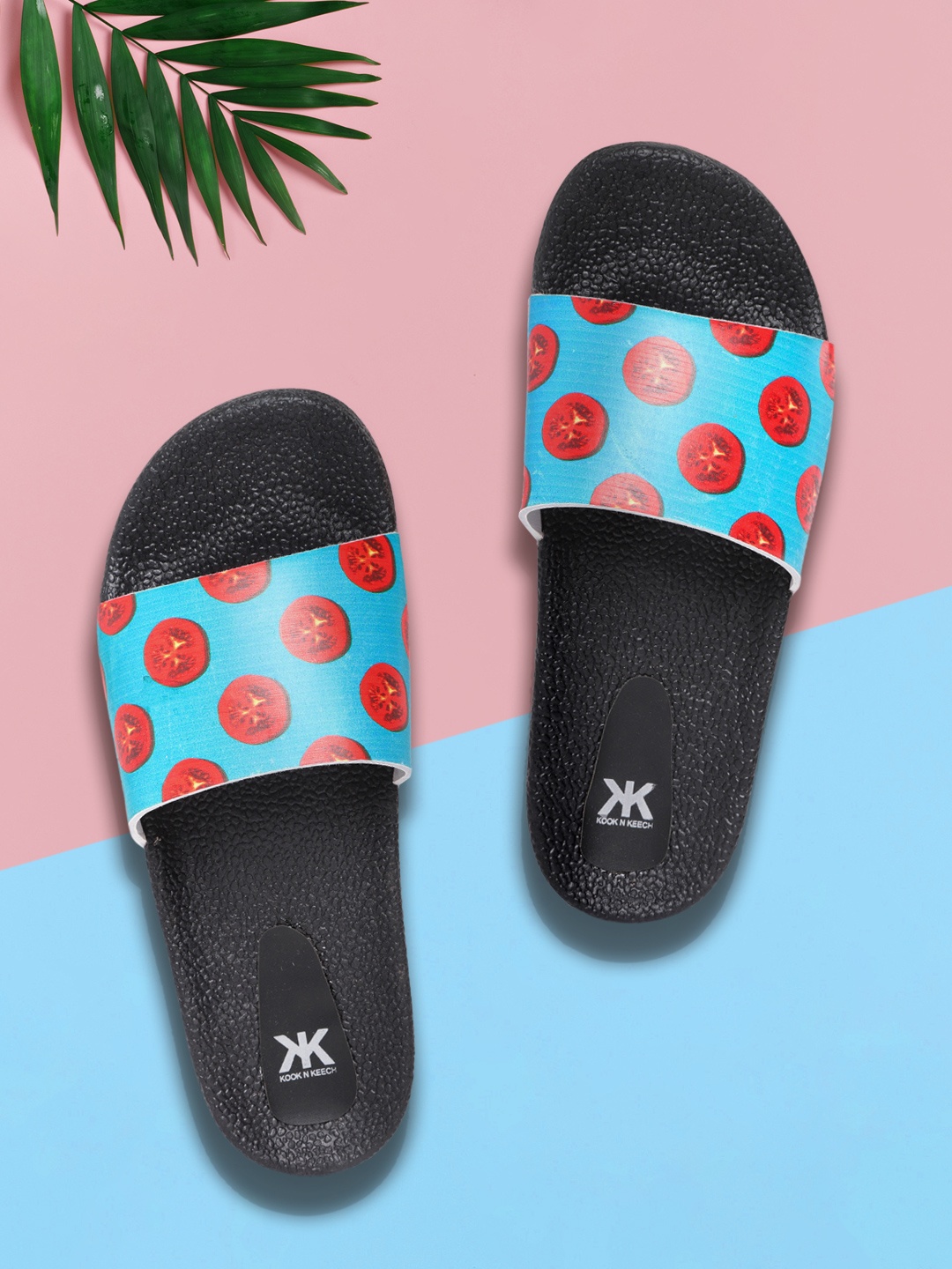 

Kook N Keech Women Blue & Red Tomato Print Sliders