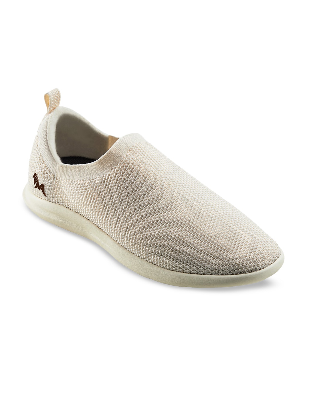 

NEEMANS Unisex Ivory Re-Live Knit Slip On Sneakers, Cream