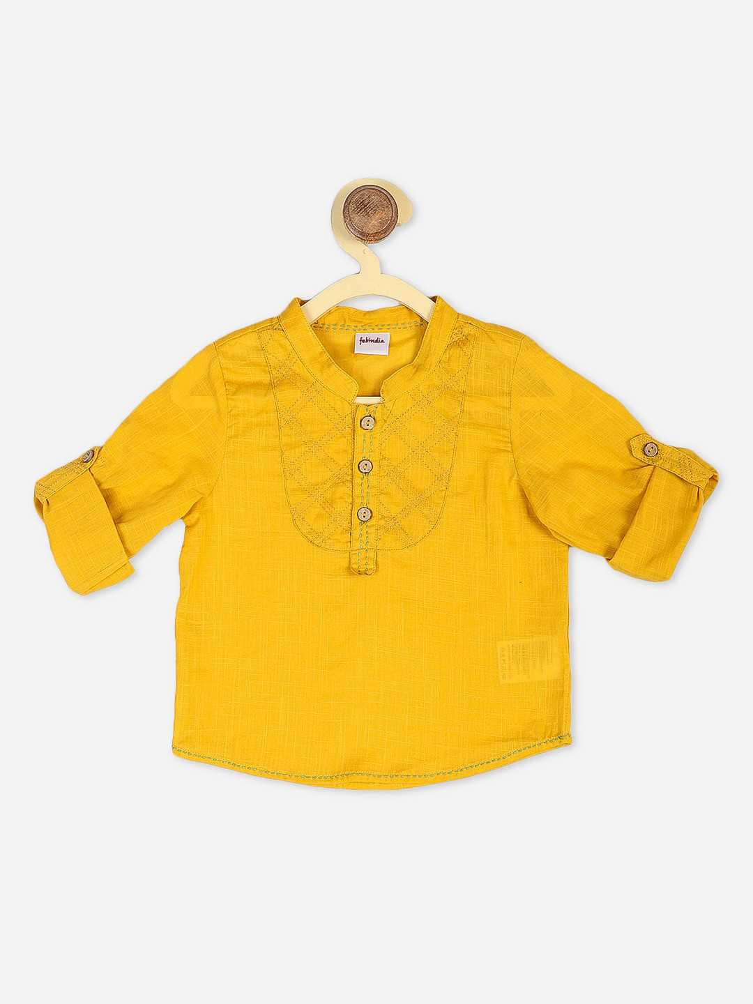 

Fabindia Boys Yellow Thread Work Kurta
