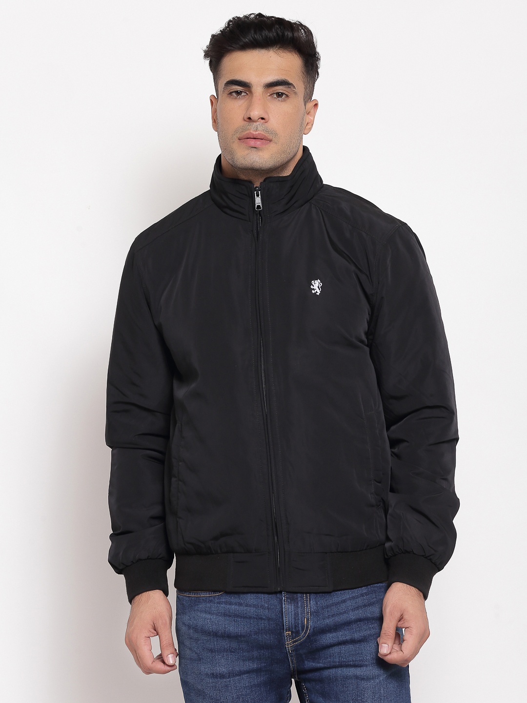 

Red Tape Men Black Padded Bomber Jacket