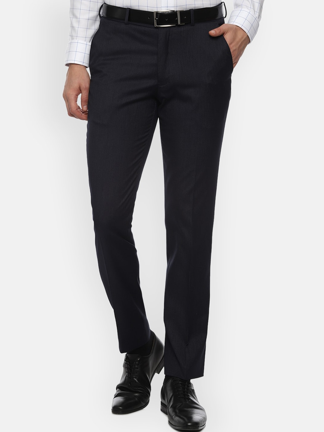 

Louis Philippe Men Black Slim Fit Formal Trousers