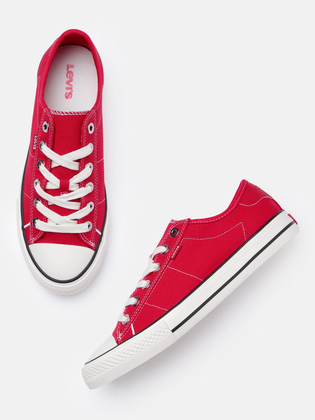 

Levis Men Red Solid Sneakers