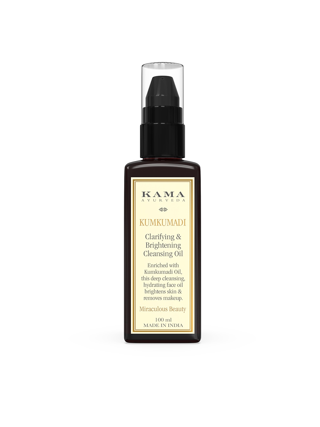 

KAMA AYURVEDA Kumkumadi Clarifying & Brightening Cleansing Oil- 100 ml, Black