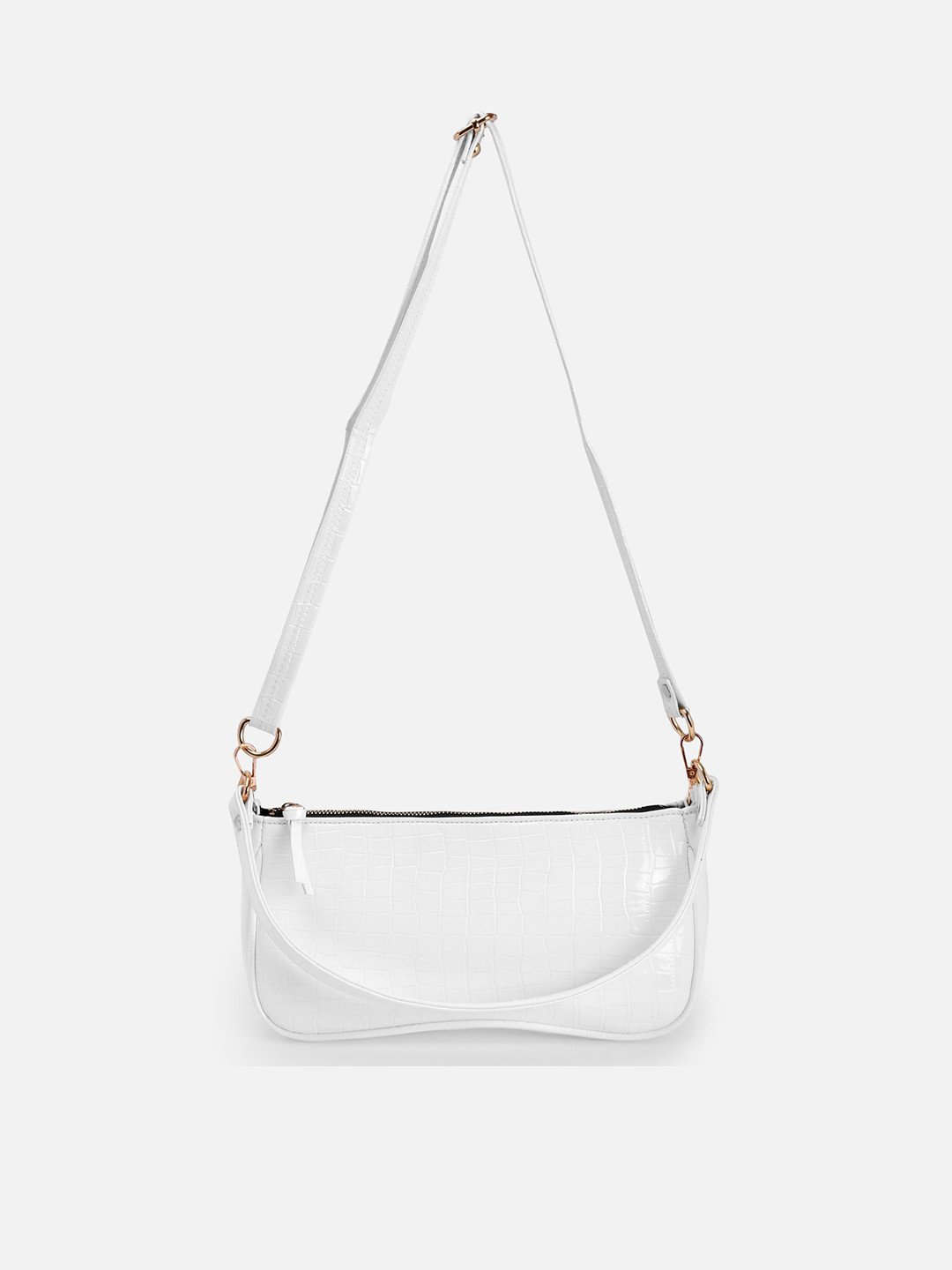 

ATHLISIS White Textured & Structured Sling Bag