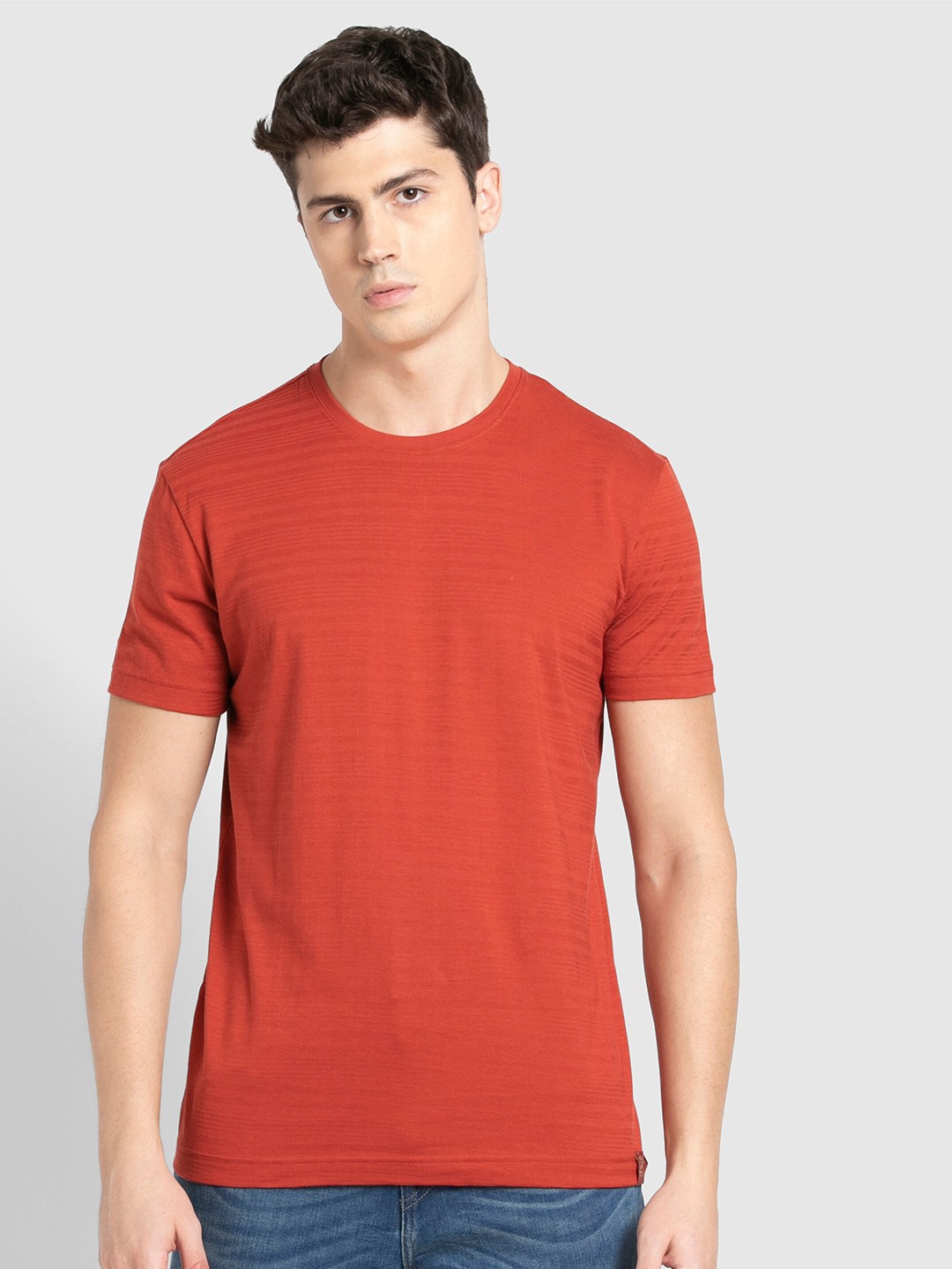 

Jockey Men Solid Pure Cotton Lounge T-shirt, Rust