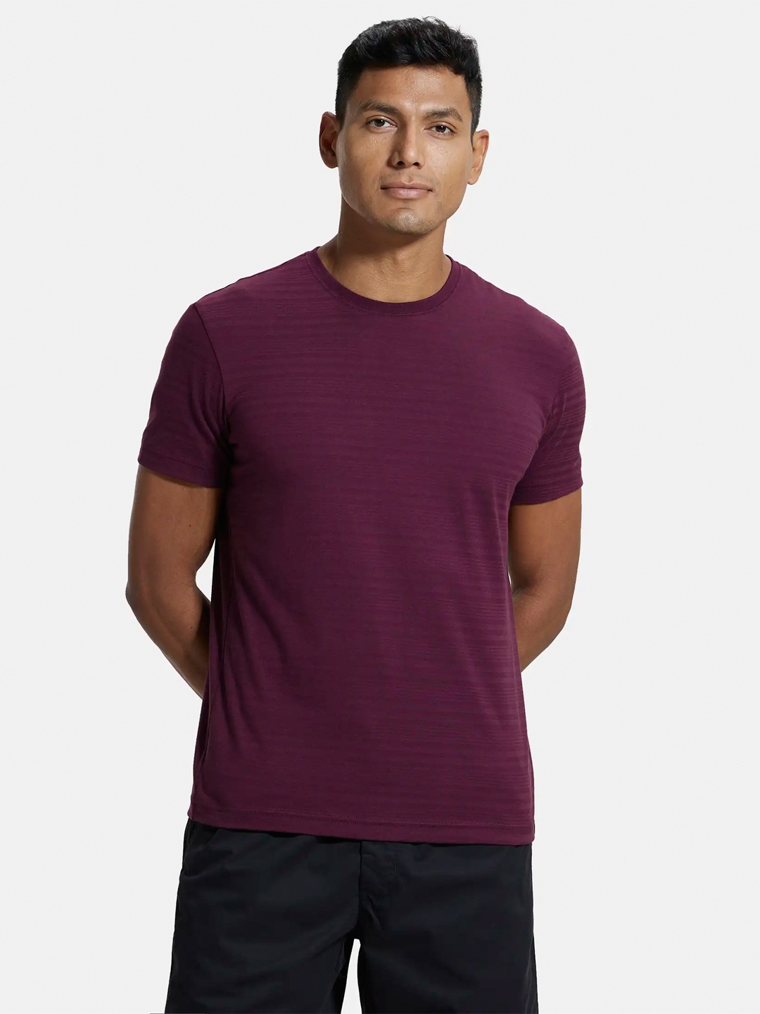 

Jockey Super Combed Supima Cotton Round Neck Half Sleeve Tshirt-IM21, Maroon