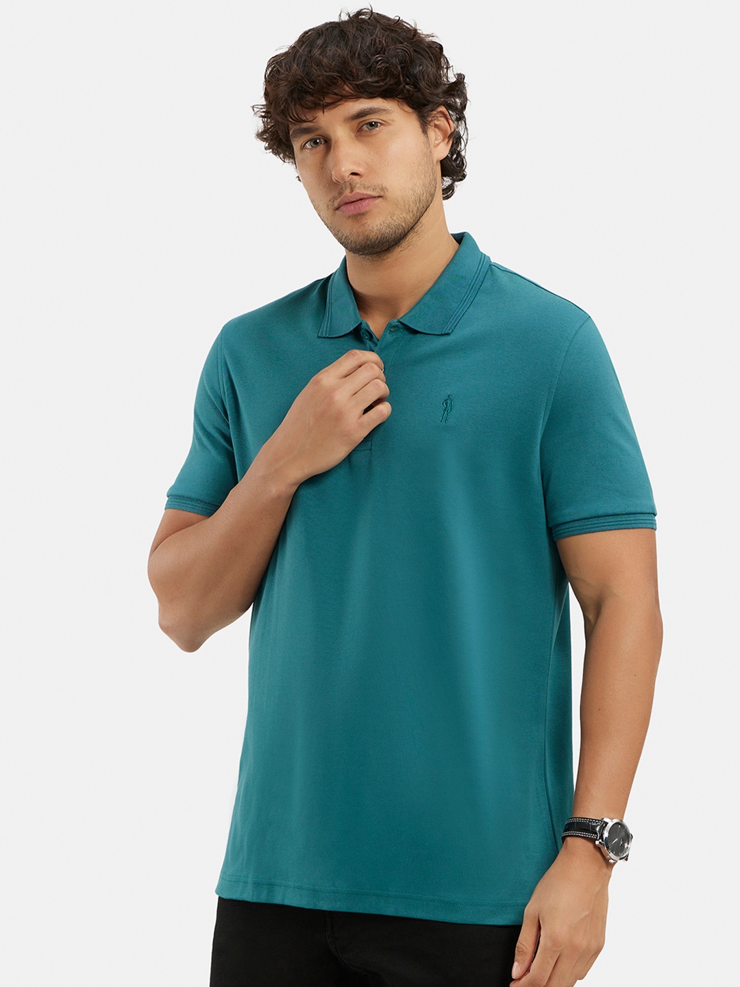 

Jockey Combed Cotton Rich Half Sleeve Polo Tshirt-3912, Green