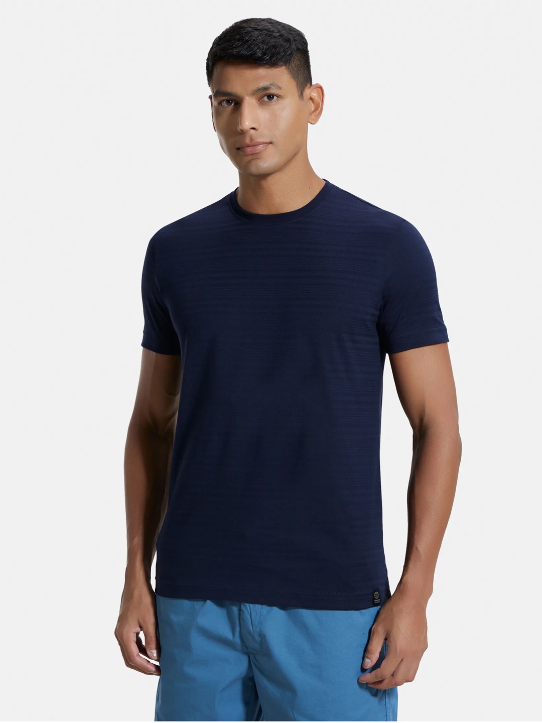 

Jockey Super Combed Supima Cotton Round Neck Half Sleeve T-shirt-IM21, Navy blue